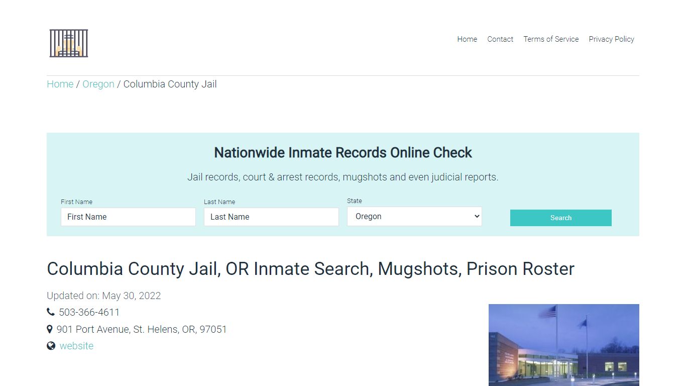 Columbia County Jail, OR Inmate Search, Mugshots, Prison ...
